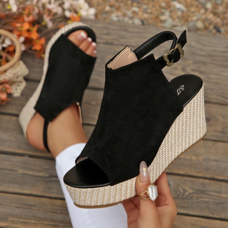 Espadrille Sandal Women - Women Sandals Summer Wedge Platform Suede