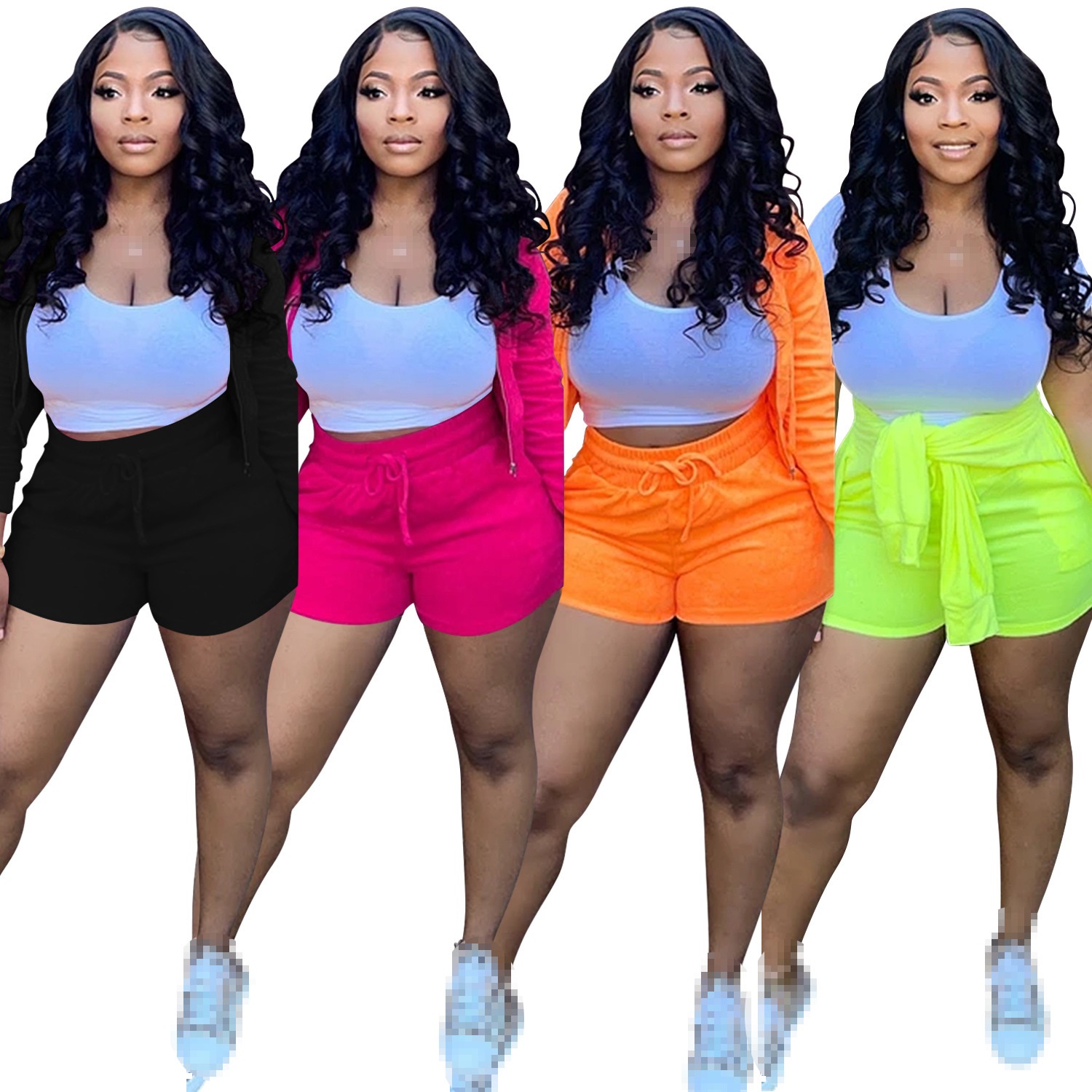 Summer Clothing Bundle - shorts sets 3 piece set women