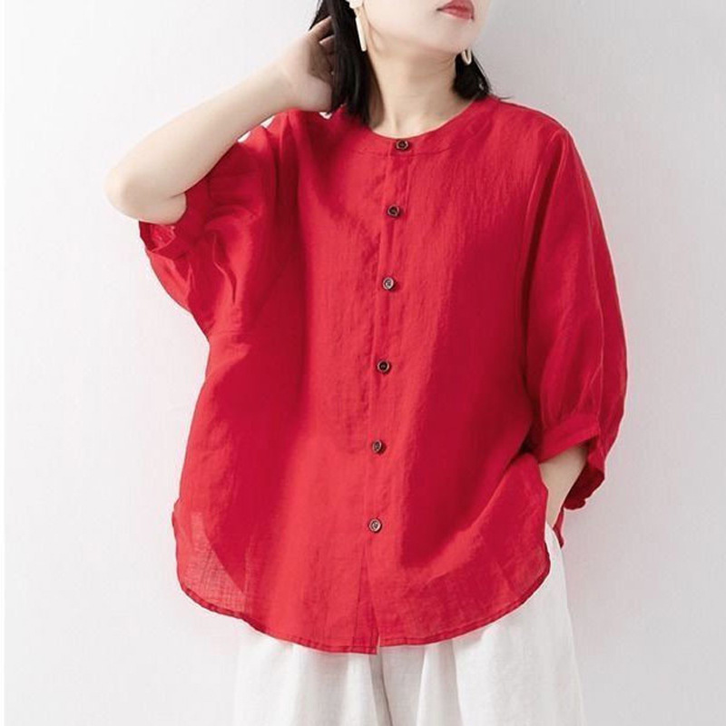 Summer Clothing Linen - Cotton and linen shirt women's spring