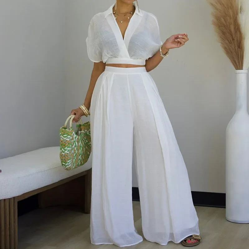 Solid Loose Casual 2 Piece Set - Summer Clothing Bundle 评论和价格