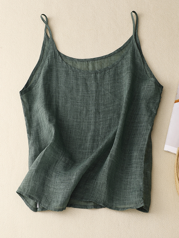 Slimming Linen Crop Top Women' - Crop Blouse Linen 评论和价格