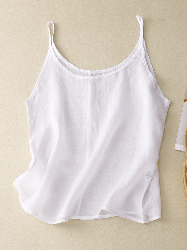 Slimming Linen Crop Top Women' - Crop Blouse Linen 评论和价格