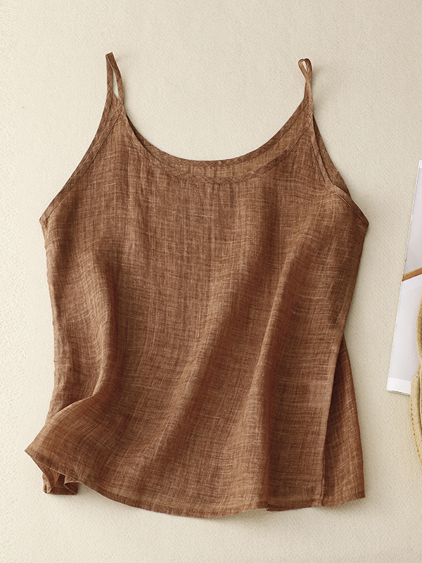 Slimming Linen Crop Top Women' - Crop Blouse Linen 评论和价格