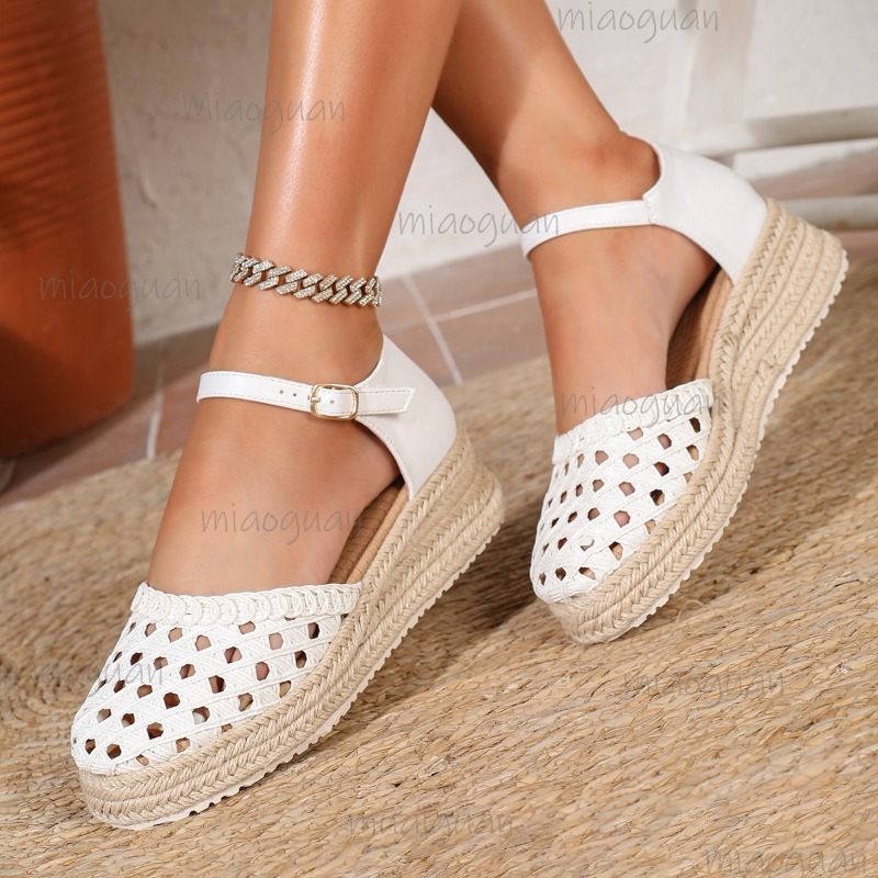 Boho Women's Hollow Out Woven  - Espadrille Sandal Women 评论和价格
