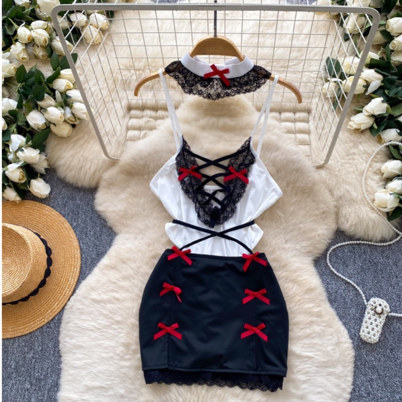 Women 2 Piece Sets Hollow Back - Summer Clothing Bundle 评论和价格