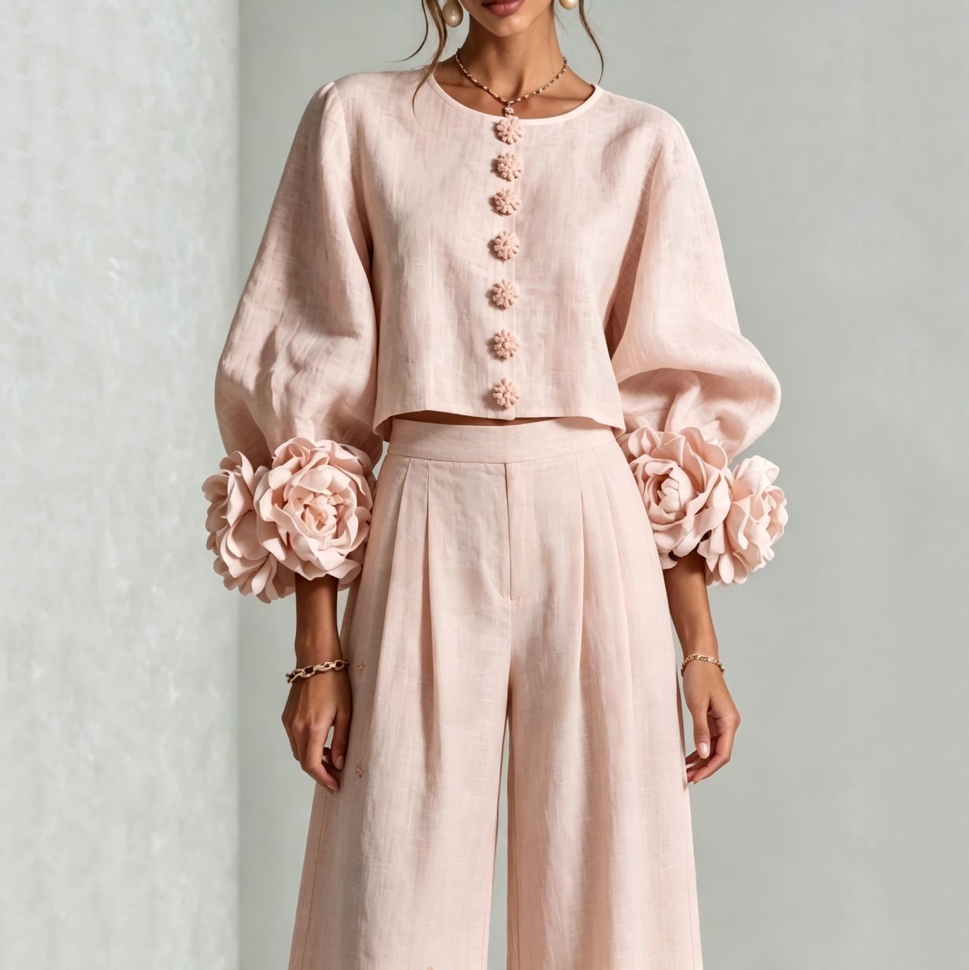 Women Linen Cropped Top Two‑Pi - Crop Blouse Linen 评论和价格