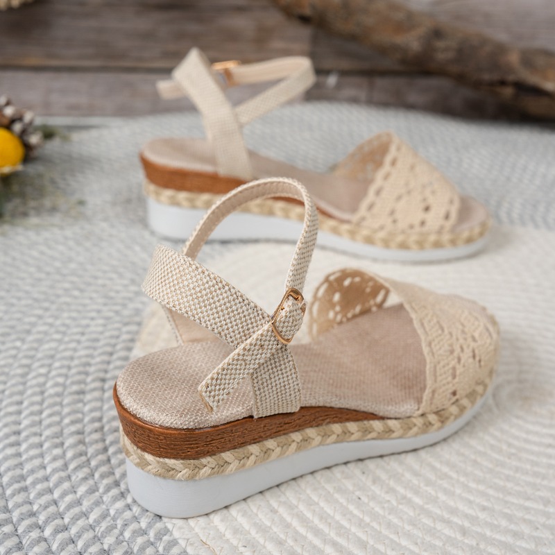 Women Lace Wedge Sandals Espad - Espadrille Sandal Women 评论和价格