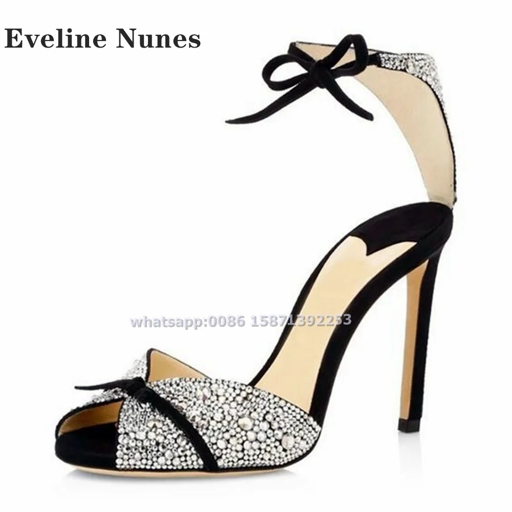 Bow Rhinestone Ankle Strap San - Summer Clothing Petite 评论和价格
