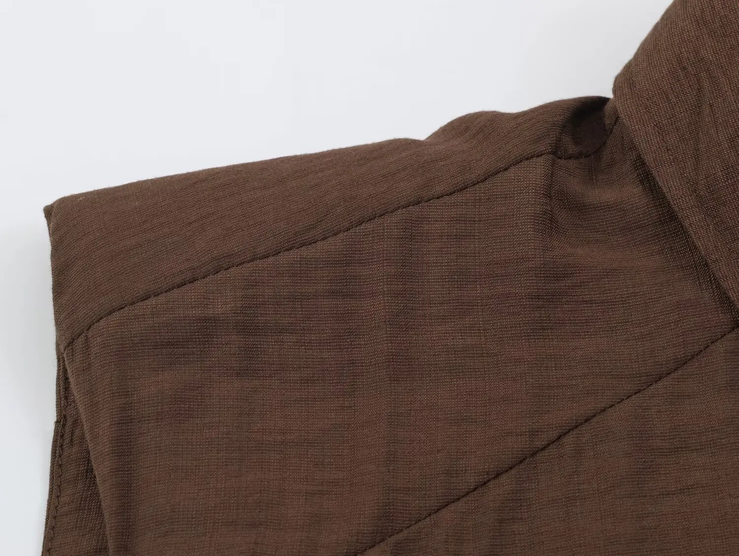 New Fashion Women Casual Coffe - Crop Blouse Linen 评论和价格