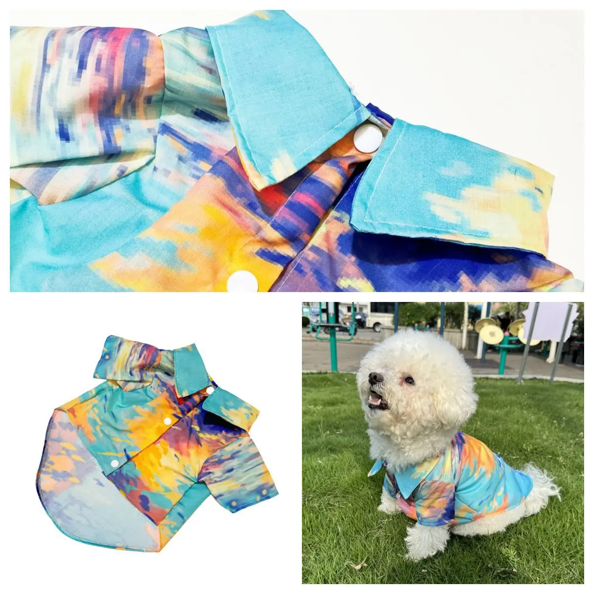Hawaiian Shirt Pet Beach Wear  - Summer Dog Clothing 评论和价格