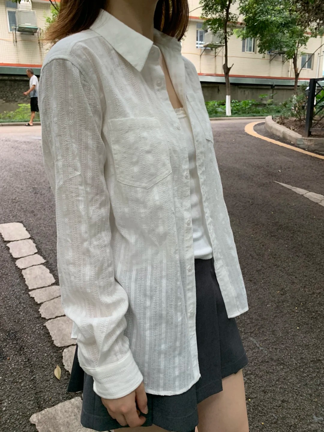 Linen Cotton Collar Buttons Bl - Crop Blouse Linen 评论和价格