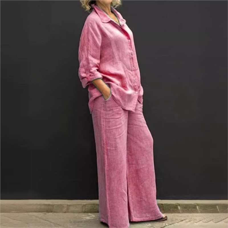 Two Pieces Set Autumn Vintage  - Summer Clothing Linen 评论和价格