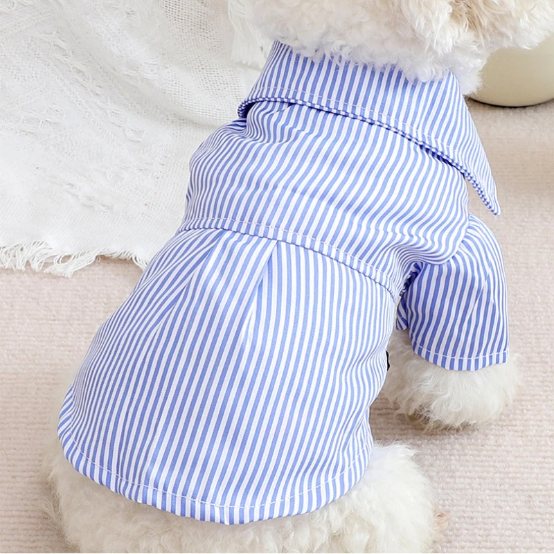 Dog Clothes Bowknot Striped Sh - Summer Dog Clothing 评论和价格