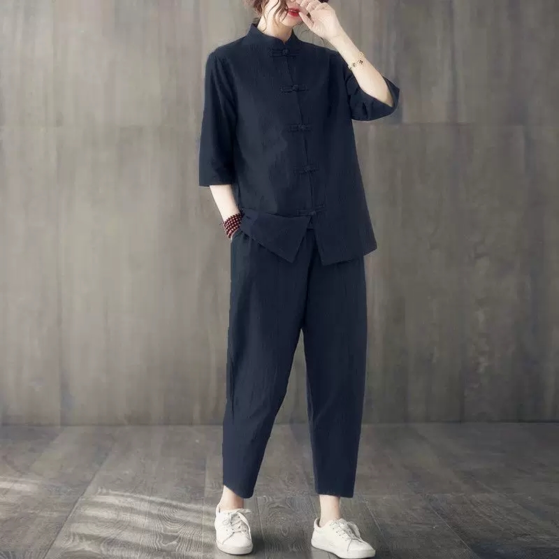 2pcs Buddhist Women's Clothing - Summer Clothing Linen 评论和价格