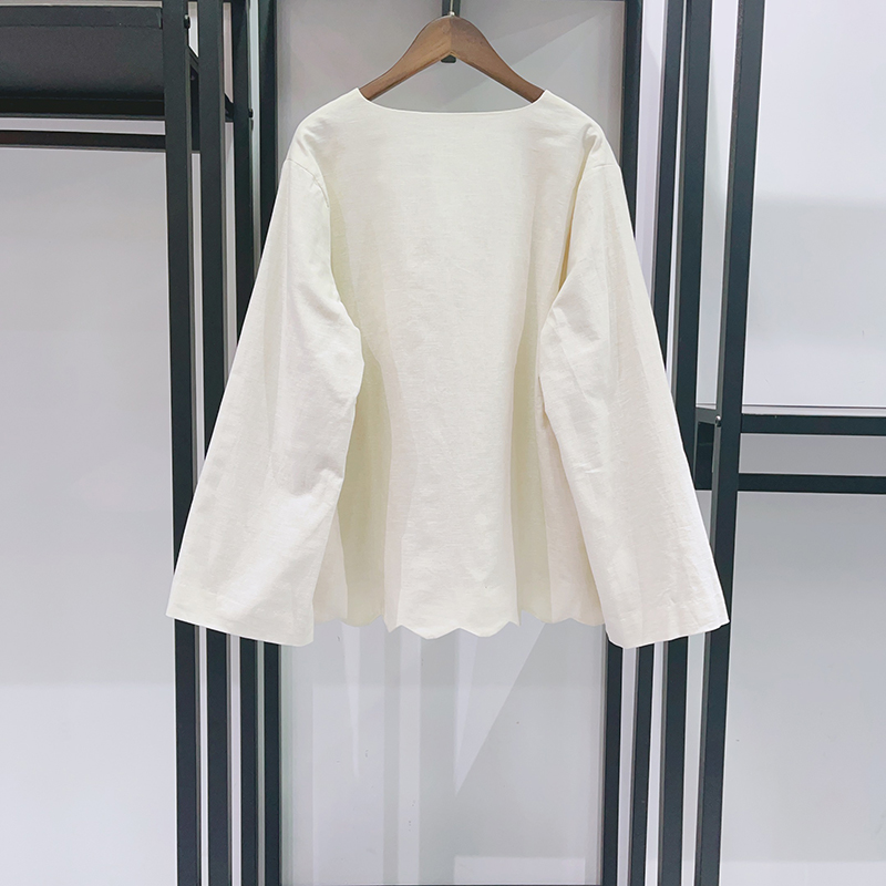 2026 New Vintage Boho Embroide - Crop Blouse Linen 评论和价格