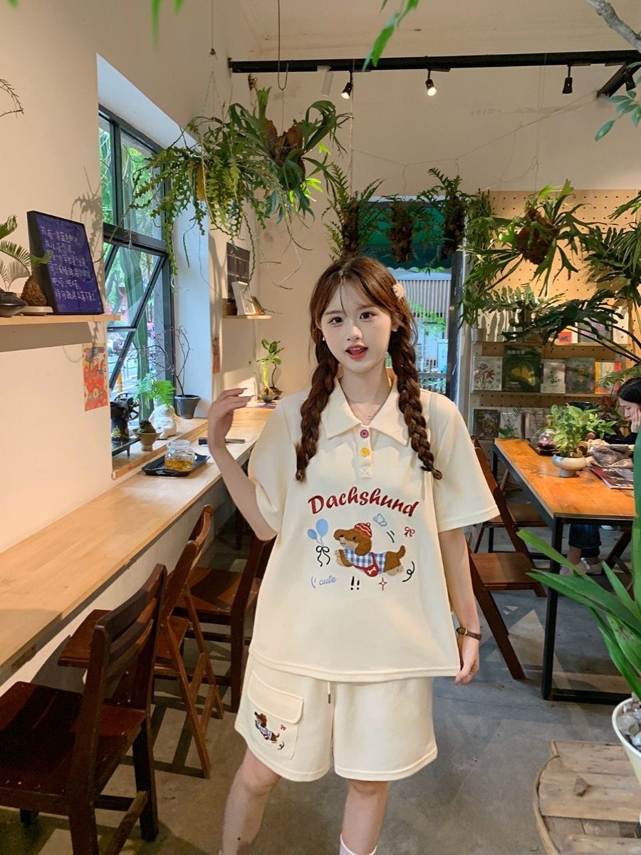 Kawaii Embroidery Dog Japan St - Summer Dog Clothing 评论和价格